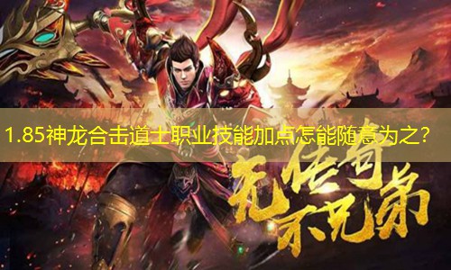 1.85神龙合击道士职业技能加点怎能随意为之？