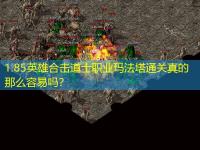 1.85英雄合击道士职业玛法塔通关真的那么容易吗？