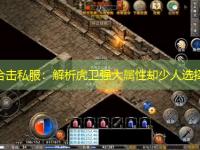 1.85合击私服：解析虎卫强大属性却少人选择之谜